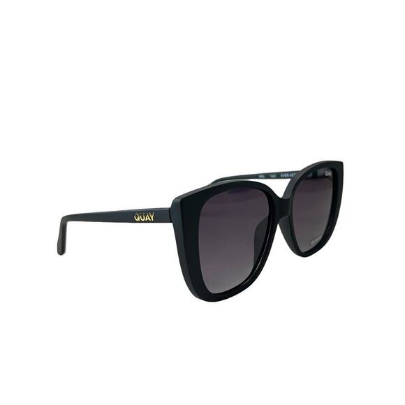 Quay Australia Ever After Sunglasses Matte Black Smoke Polarized SKU Q065 main image 4